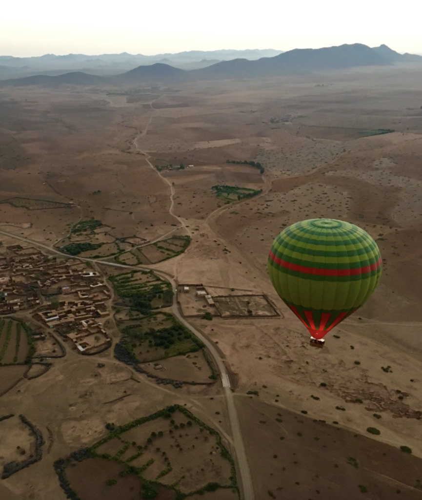 Hot air balloon flight experience